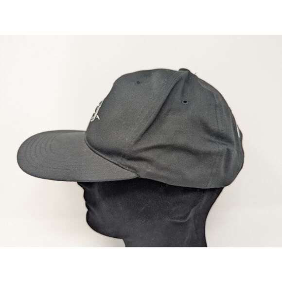 Vintage Camel Black Hat Cap Snap Back Cigarettes Silver/White Logo Advertising - Picture 3 of 7